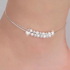 - Pure silver anklet with Swarovski beads